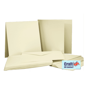 CRAFT UK Ivory Straight Edged Cards and Envelopes