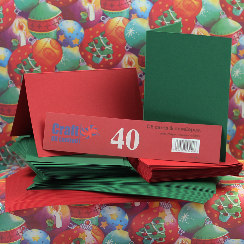 Christmas Cards and Envelopes Blanks (craft uk)