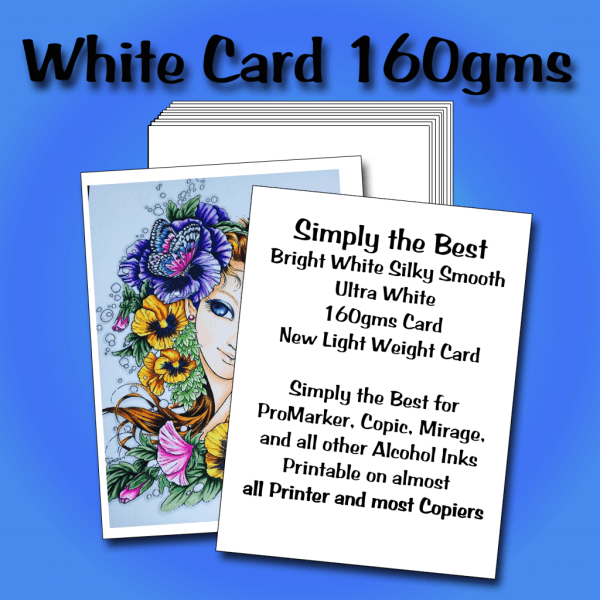 White Card Silky Smooth 160 gms (decoupage printing)