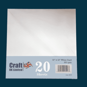 Craft UK Premium smooth White Card 12"x12" 250gsm