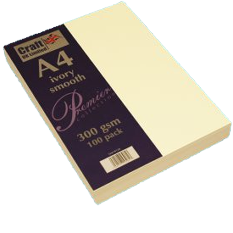 Craft UK Premium Smooth White & Ivory Card 300 gms