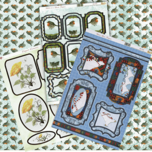 A4 sheets of craft die cut toppers, Christmas foiled