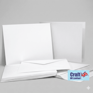 CRAFT UK White Straight Edge Cards and Envelopes